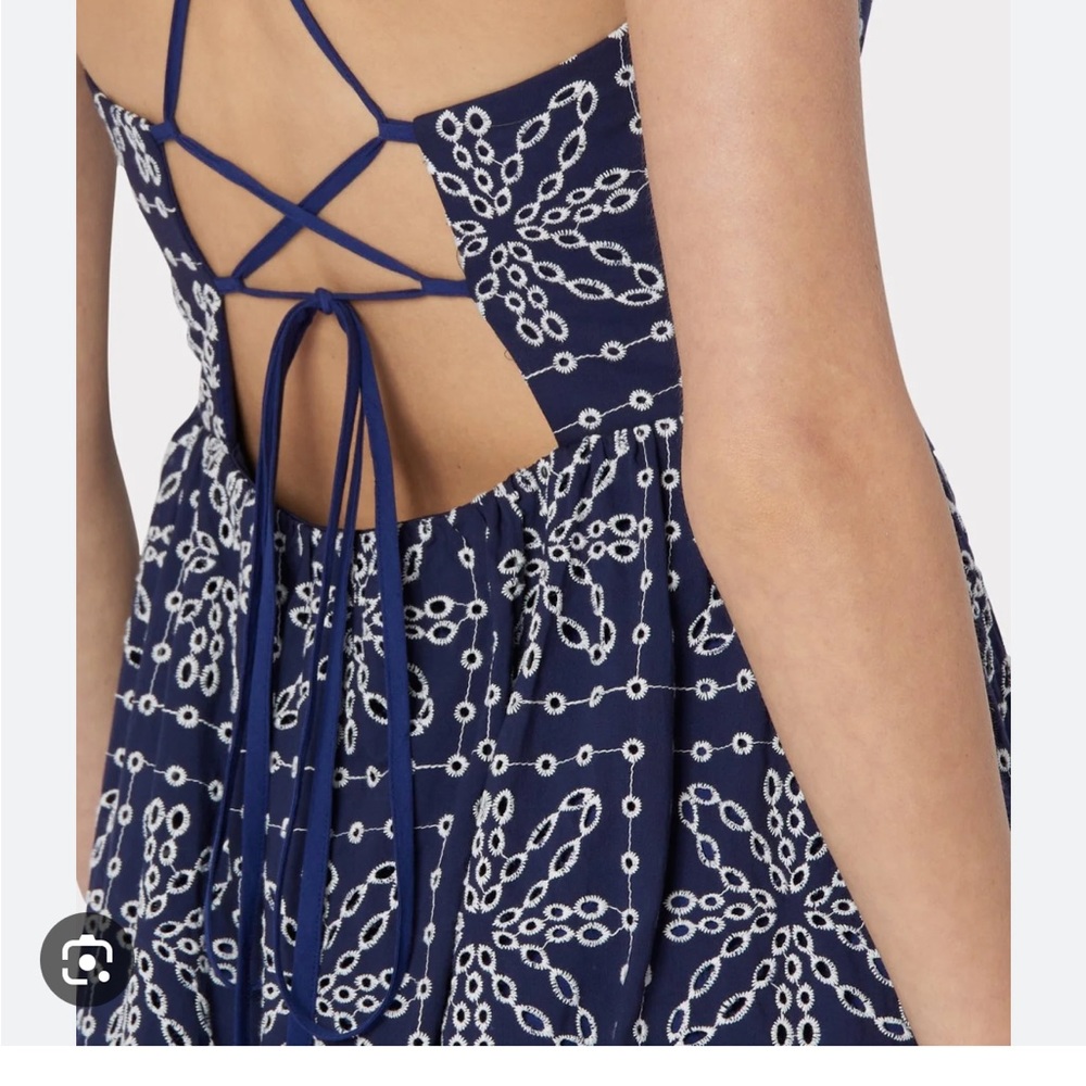 NWT Milly navy eyelet Esme dress - Picture 4 of 4